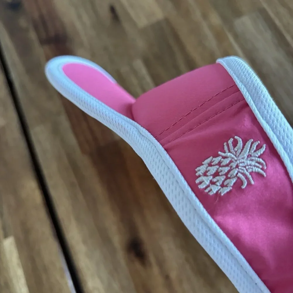 Tommy Bahama Women’s Pink Hat Visor Pineapple Preppy Resort Tennis‎ Pickleball